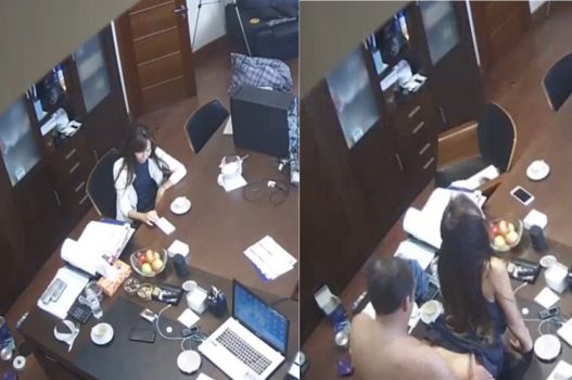 Sex lén sếp làm tình với thư ký